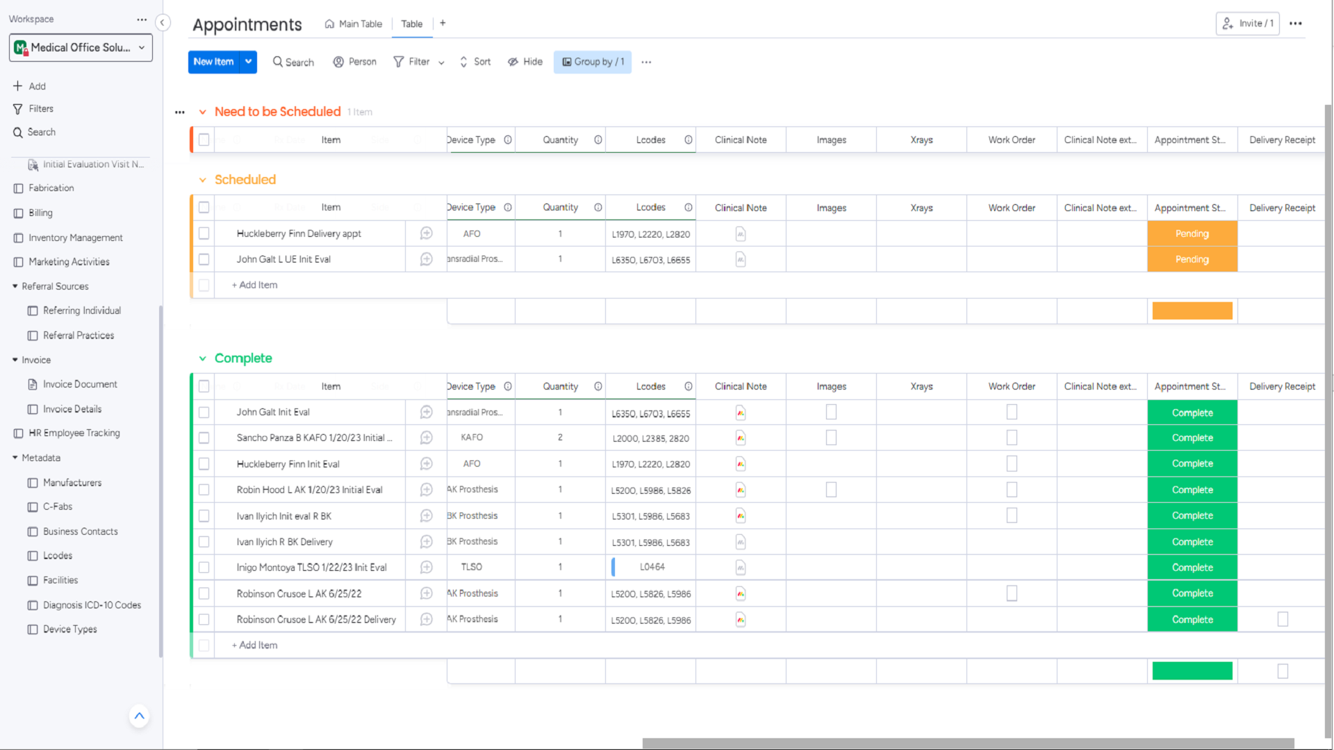 monday.com Healthcare Intake CRM — patient pipeline view